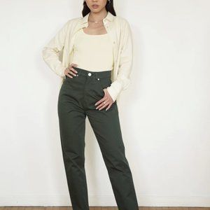 Kotn High Waist Tapered Trouser - Forest